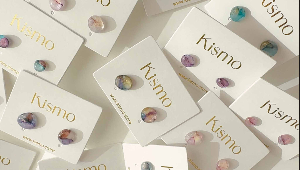 Alcohol ink art studs earrings in multiple colors