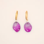 kismo stardust cosmic pink drop earrings rose quartz 3 moissanites per earring