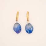 kismo stardust sapphire blue drop earrings aquamarine 3 moissanites per earring